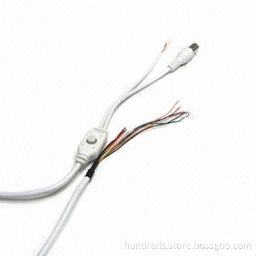Waterproof Selective Camera Cable with BNC and DC Connector Terminals, Various Core Colors Available